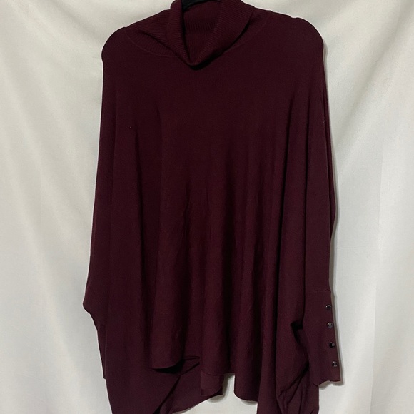 ALFANI WO SIZE LARGE DEEP WINE COLOR OVERSIZED SOFT COWL NECK SWEATER CLEAN - Picture 7 of 10